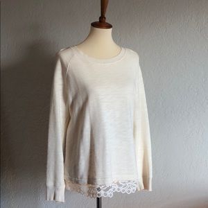Loft Sweater with Lace Detail
